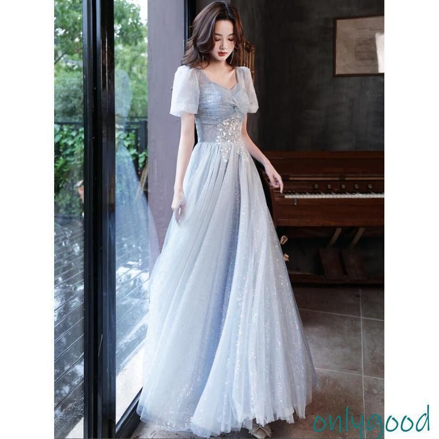 ロングドレス 演奏会用 パーティードレス 結婚式 ドレス ステージドレス 大人 ピアノ 発表会 コーラス 合唱衣装 マキシ丈 20代30代40代 大