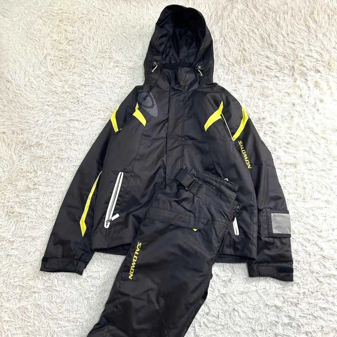 サロモン スキーウェア セットアップ L メンズ ロゴ刺繍 パーカー