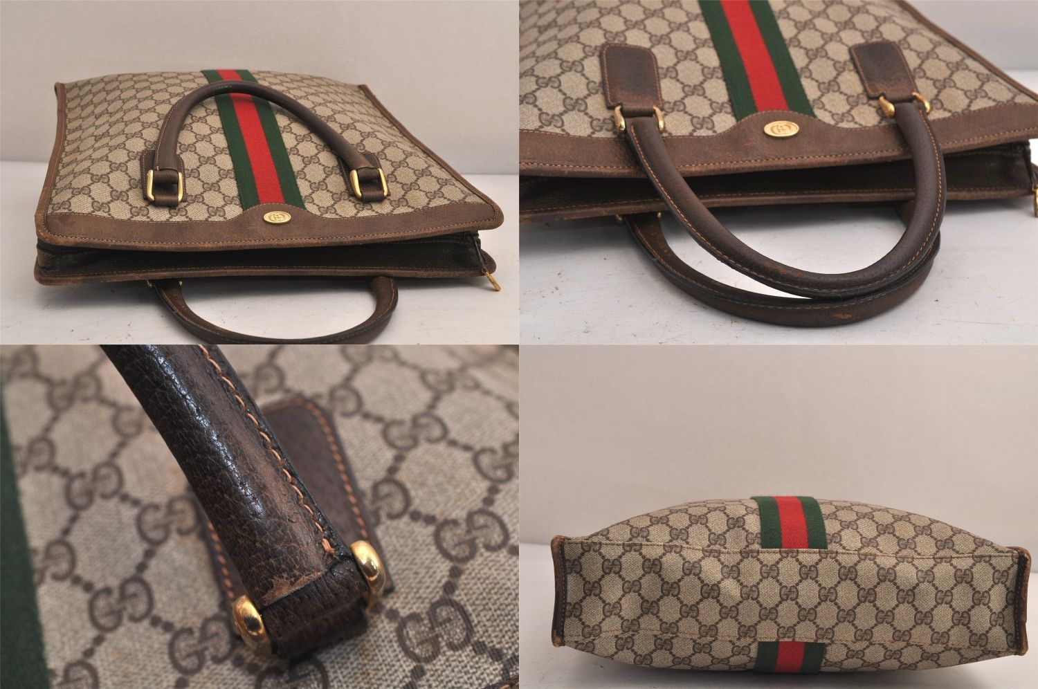 GUCCI グッチ シェリーライン トートバッグ GGピーブイシー レザー GUCCI グッチ トートバッグ GGスプリーム GG柄 シェリーライン