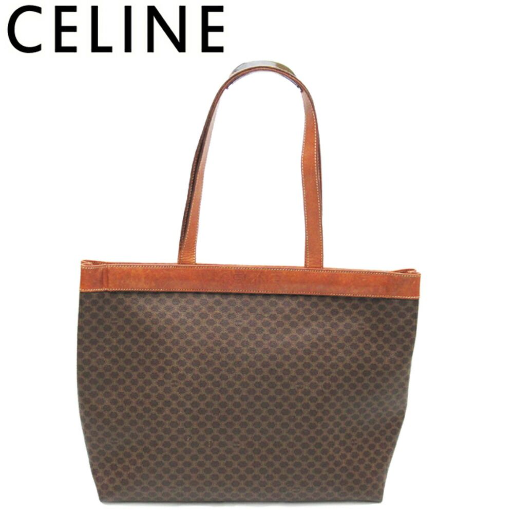 最終値下げ！CELINE セリーヌ マカダム トートバッグ ブラウン【美品】 楽天市場】【中古】CELINE セリーヌ マカダム柄 トートバッグ