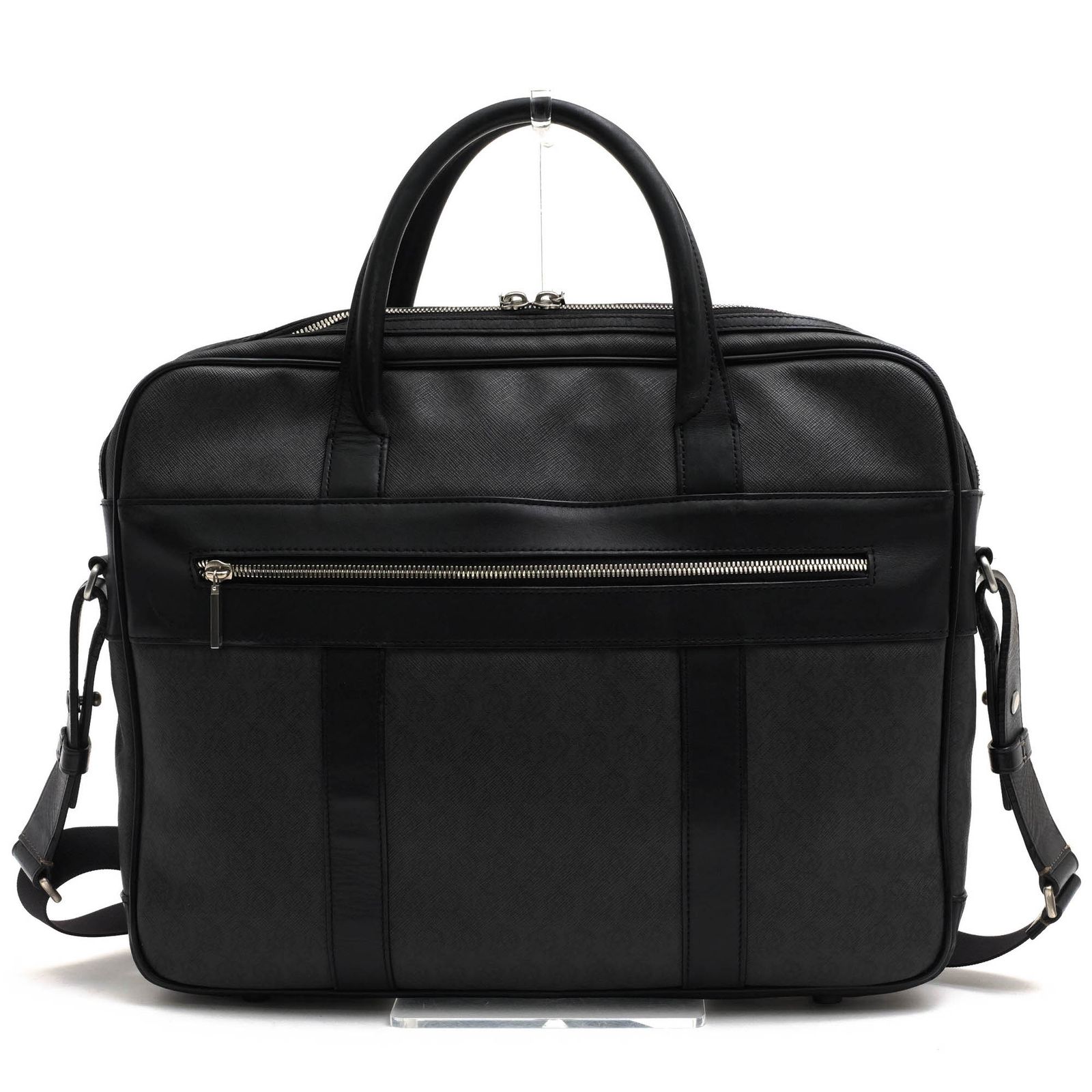 楽天市場】dunhill ダンヒル ビジネスバッグ ブリーフケース 書類カバン 2WAY ショルダーバッグ 斜め掛け PVC レザー ダークグリーン系  ダークブラウン 【中古】 : Blumin 楽天市場店