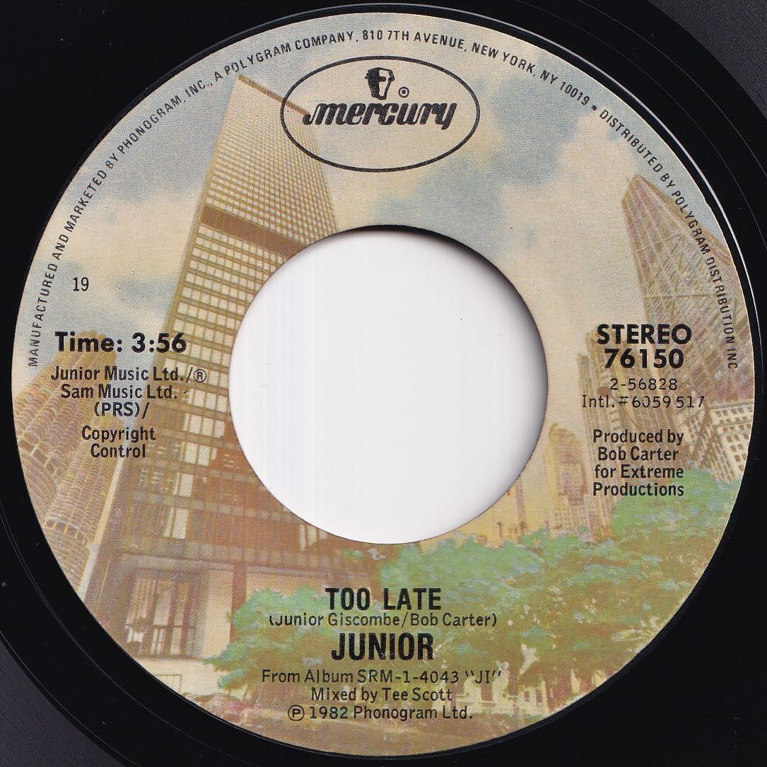 Junior Too Late / (Instrumental) Mercury US 76150 211784