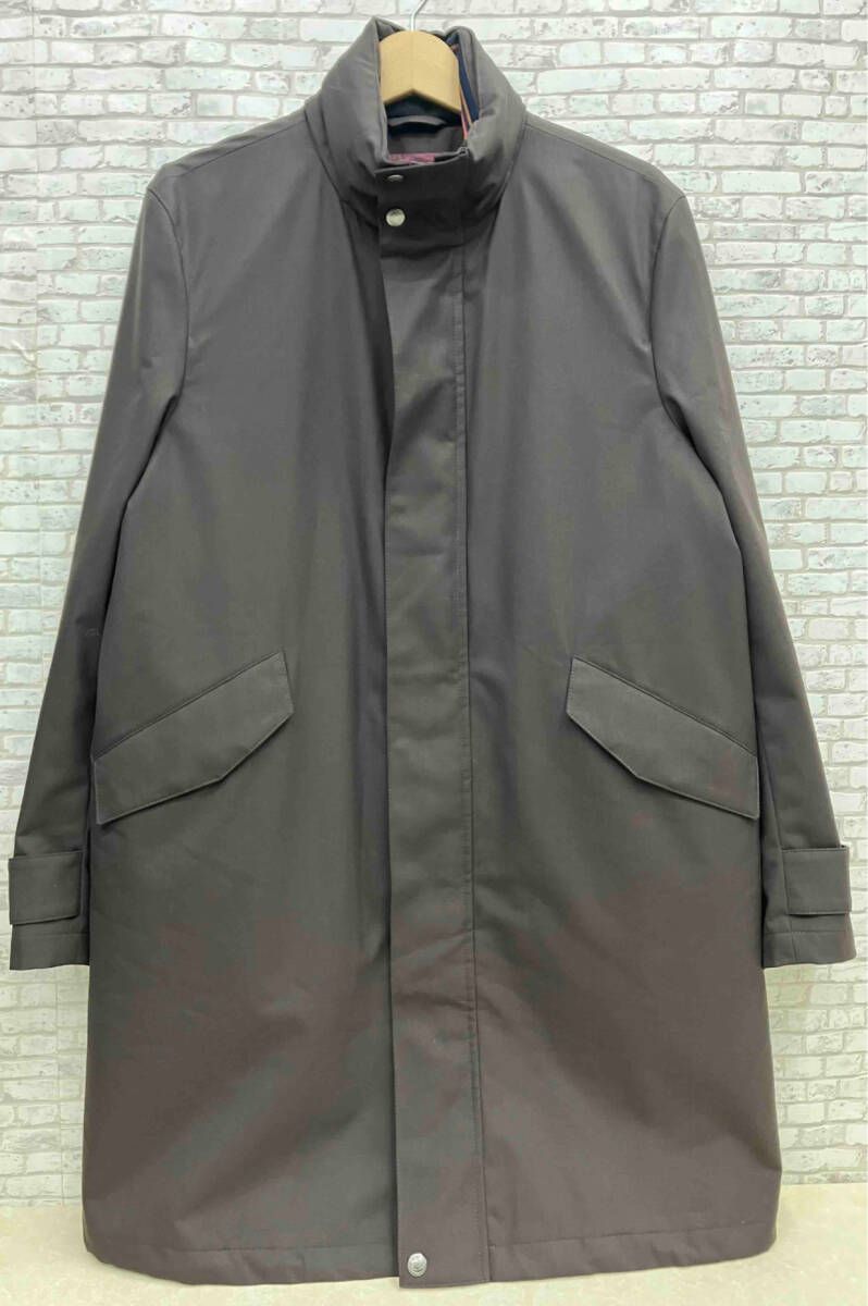 PAUL SMITH ポールスミス スタンド コート PF-MV-86696 サイズM ブラウン フード内蔵 ライナー付