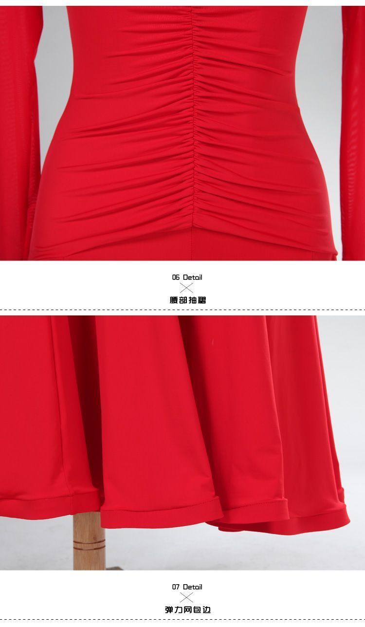 Vネック ロングドレス