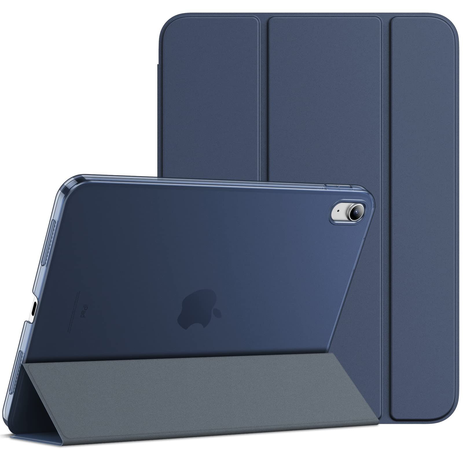 【在庫セール】1 ケース1.9インチ、222モデル、第1世代用スリムスタンドハードバック iPad ウェイクアップオートスリープ機能付き タブレットカバー JEDirect ディープネイビー