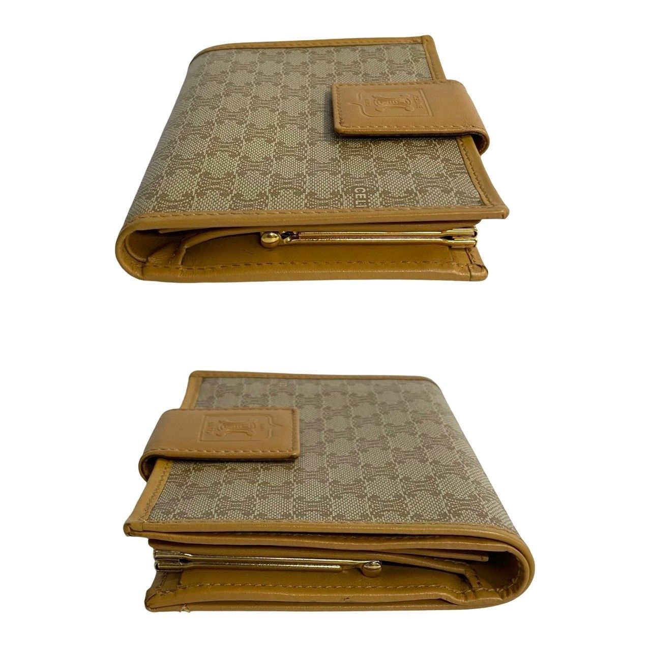 【極美品】CELINE　セリーヌ　マカダム柄　ケース　ウォレット　レザー 極 美品 CELINE セリーヌ マカダム 柄 トリオンフ ロゴ レザー 本革 二