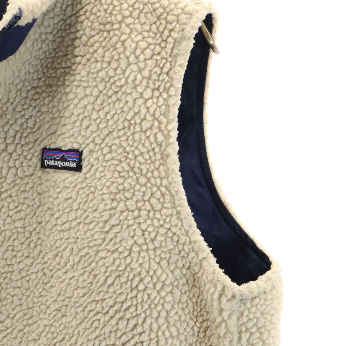  patagonia パタゴニア フリース ベスト XXL 16-18 ベージュ アウトドア キッズ 古着 ベスト トップス