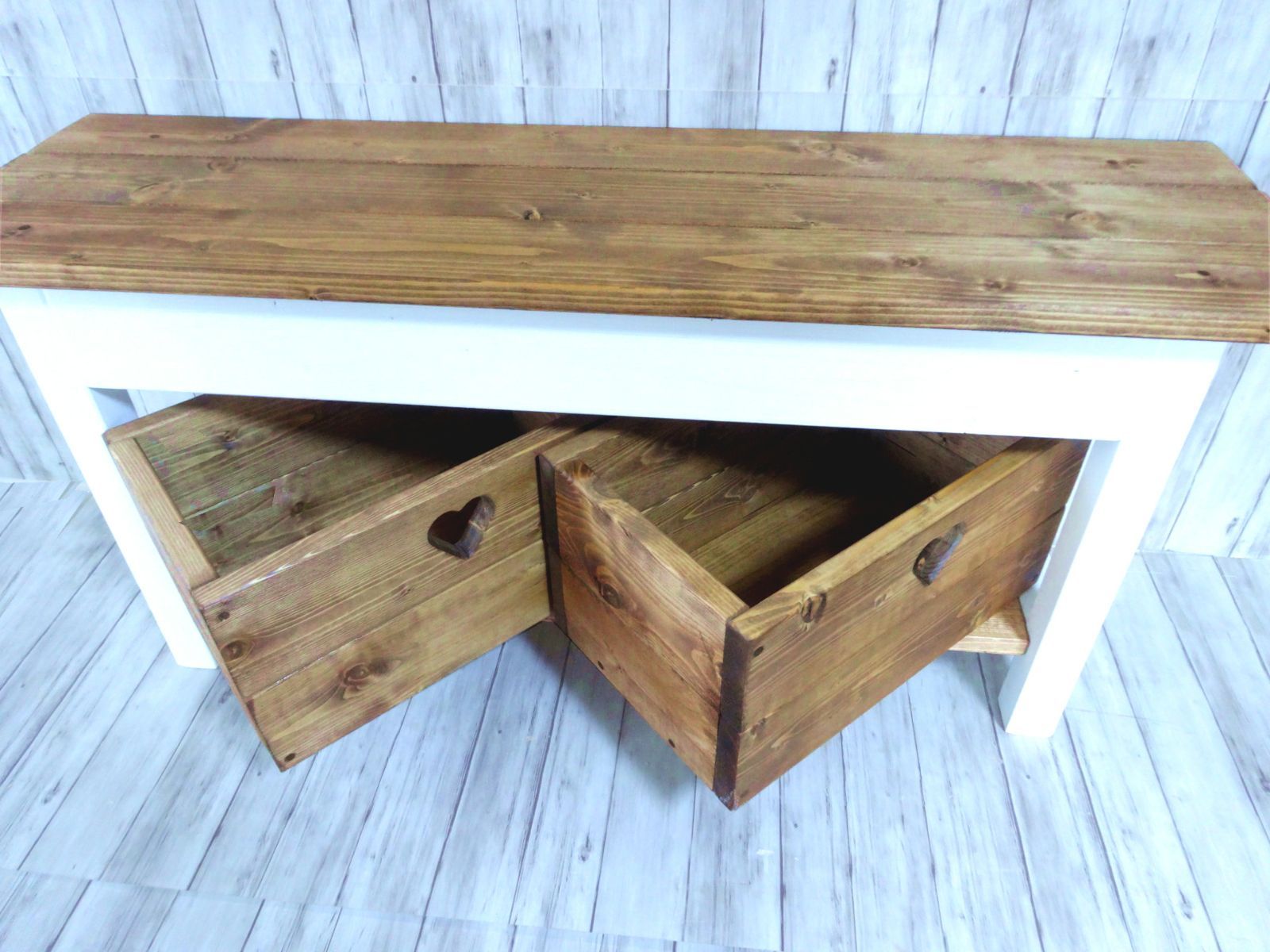 ２人掛けベンチ ハートボックス