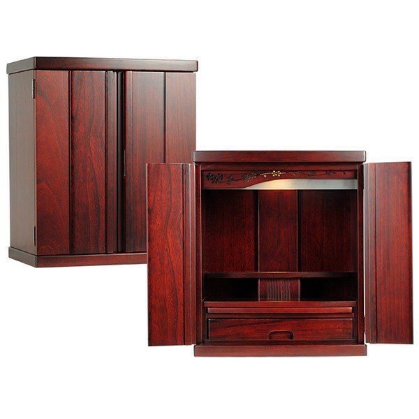  照明付き ミニ仏壇 未来18号 紫檀色 家具調仏壇 モダン仏壇mirai 18 si 仏壇 仏壇 仏具