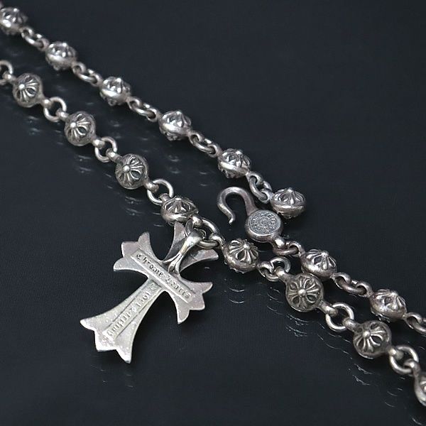 CHROME HEARTS 銀座店 クロムハーツ スモールCHクロス ＃１クロスボール ネックレス 20インチ メンズ シルバー SV925 99658