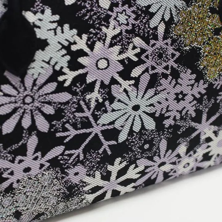 ⭕️限定品⭕️雪の結晶柄‼️新品未使用 京都 西陣 正絹生地使用 利休バッグ ⭕️限定品⭕️雪の結晶柄‼️新品未使用 京都 西陣 正絹生地