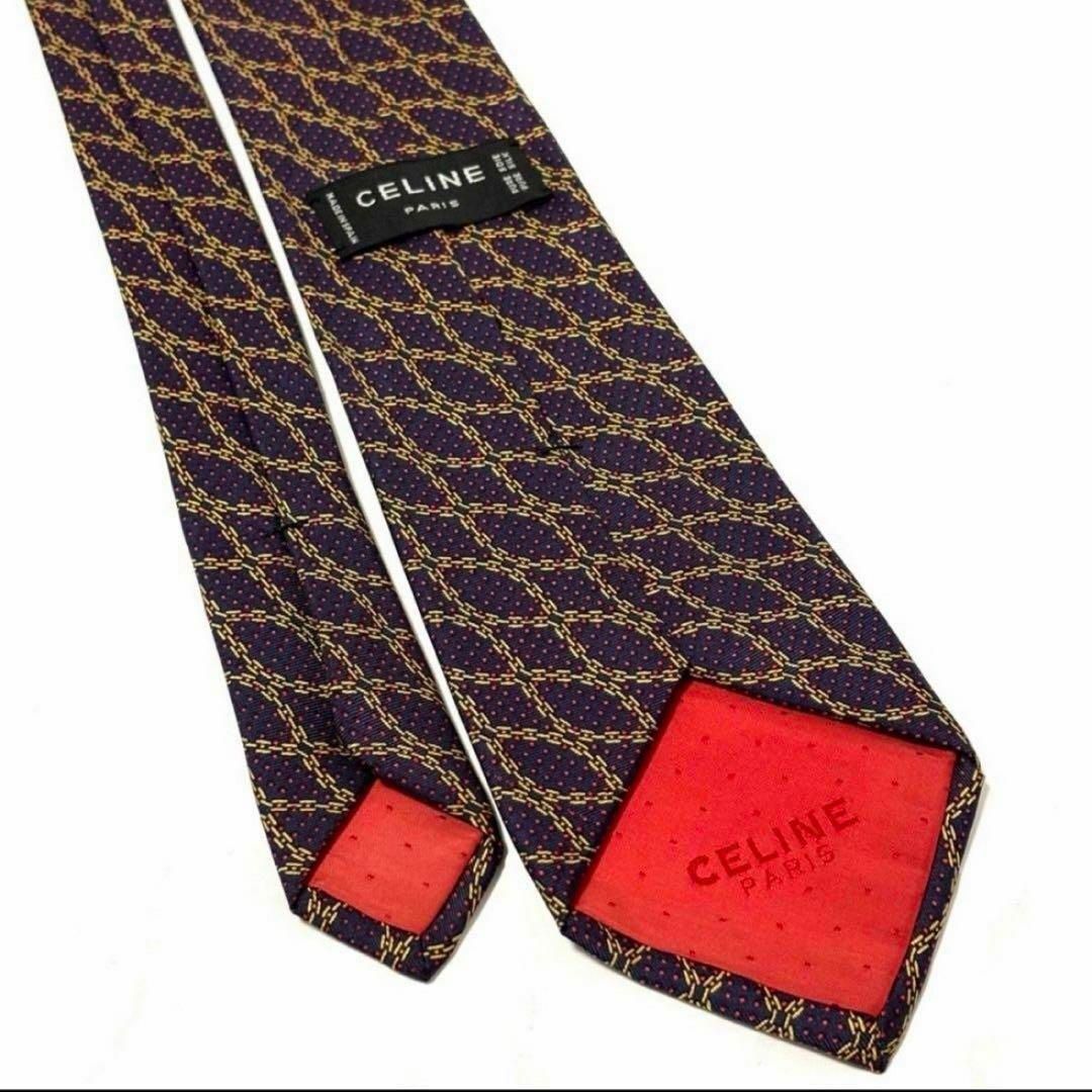 極美品✨ セリーヌ ネクタイ 鎖 高級シルク お洒落✨ - メルカリ