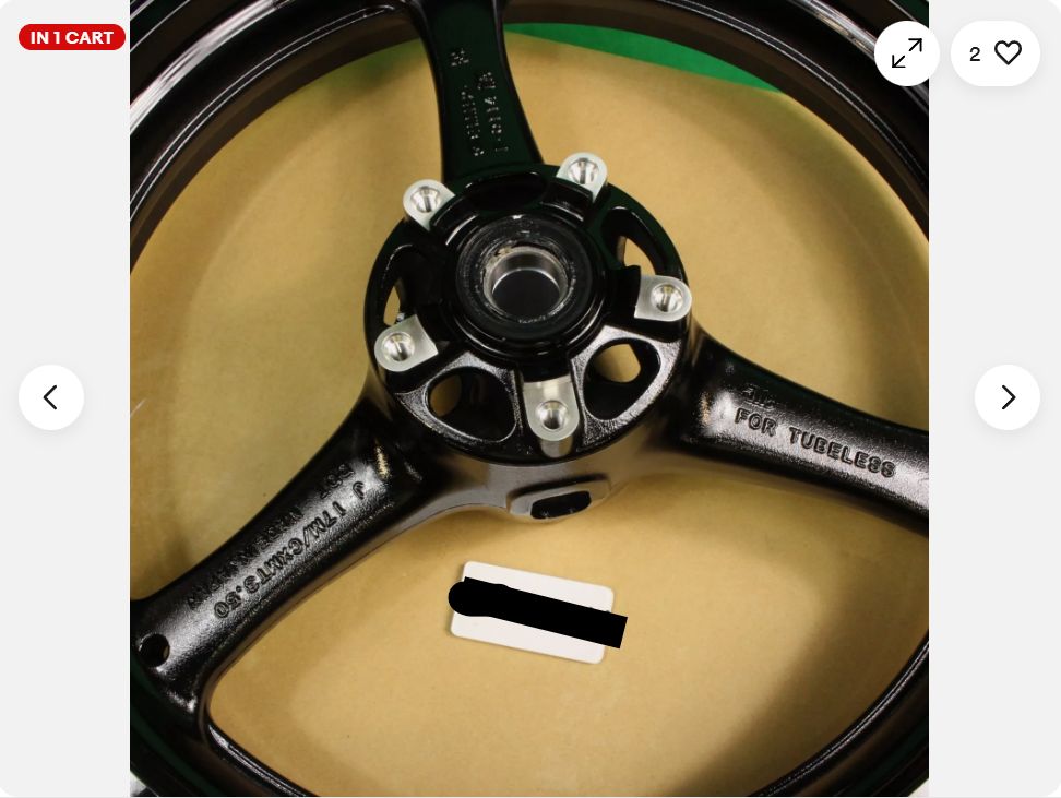 KAWASAKI OEM NEW 2021+ ZX-10R フロントリム（アクスル付き