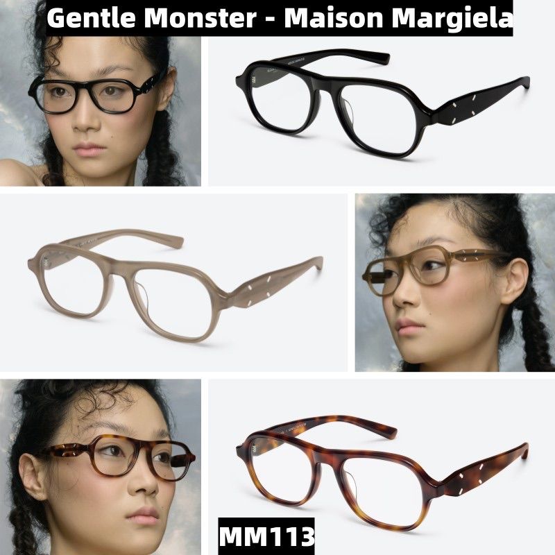 2024新作 ジェントルモンスター メゾンマルジェラサングラス Gentle Monster Maison Margiela MM113 メガネ  クリアレンズ アビエーターシェイプ 正規品