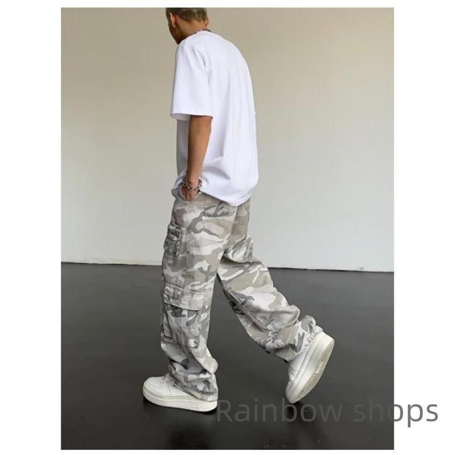 新品未使用】迷彩柄 ポケット多い 迷彩パンツ ミリタリー 夏
