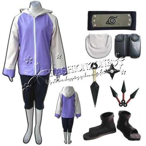 ナルト NARUTO 風 日向ヒナタ コスプレ衣装 靴 大人子供用サイズ コスチューム 演出服 アニメ ゲーム ハロウィン cosplay 変装