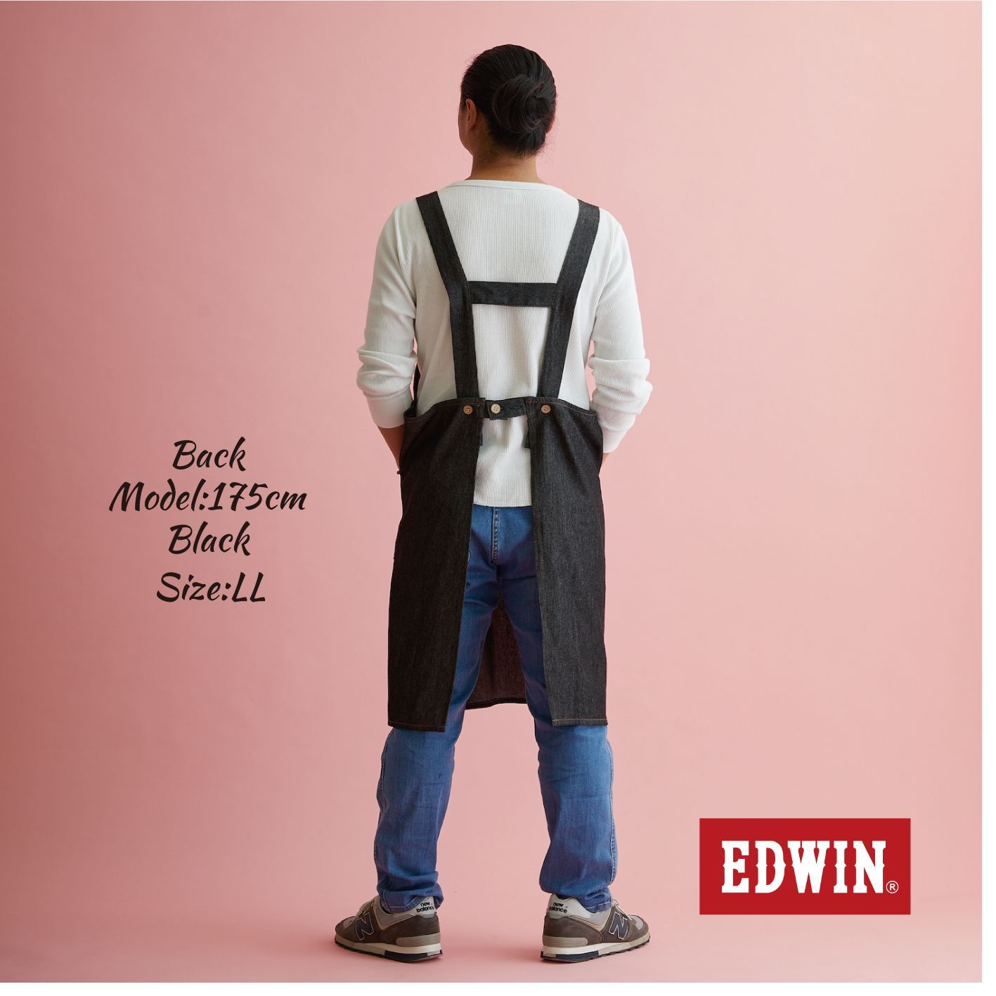 エドウィンデニムエプロン EDWIN エドウィン デニム エプロン おしゃれ 前結び かわいい