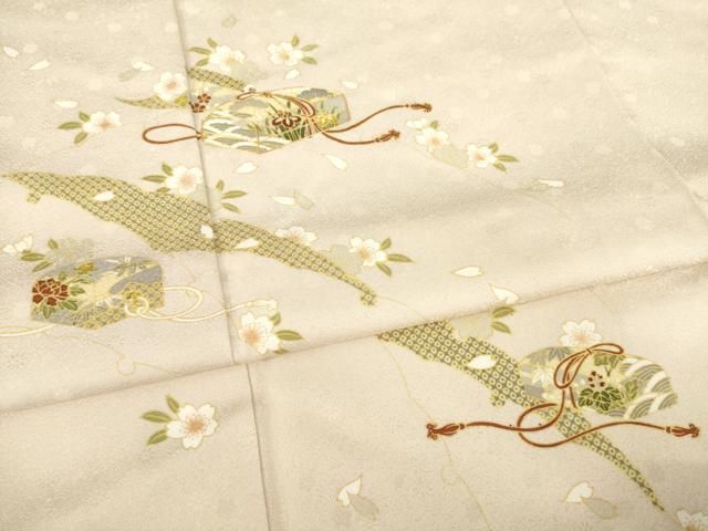 平和屋着物●訪問着　駒刺繍　花文箱文　金彩　正絹　逸品　未使用　AABA3302ck 平和屋着物○訪問着 駒刺繍 花文箱文 金彩 正絹 逸品 未