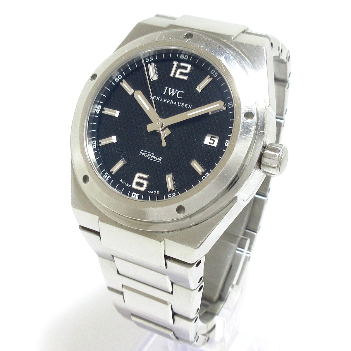 IWC INTERNATIONAL WATCH CO 腕時計 インヂュニア IW322701 メンズ SS 黒