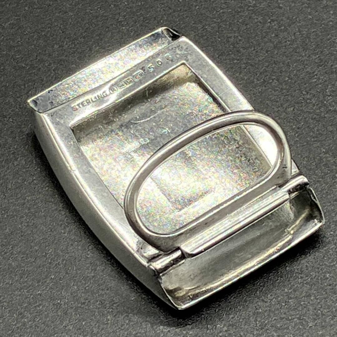 感慨深い ビンテージ R. Blackinton - Co. ベルト バックル Sterling Silver Slide Belt Buckle ビンテージ R.ブラッキントン スターリングシルバー POP_25A