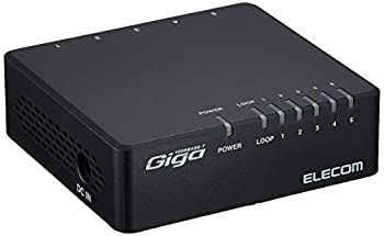 エレコム スイッチングハブ ギガビット 5ポート AC電源 EHC-G05PA-B-K