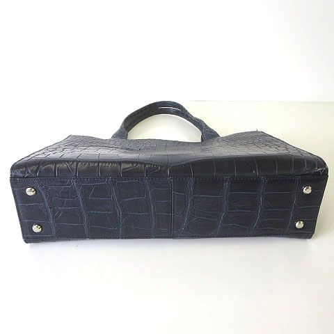Taketi クロコダイル　ネイビー ショルダーバッグ タケチ Taketi クロコダイル ネイビー ショルダーバッグ タケチ - メルカリ