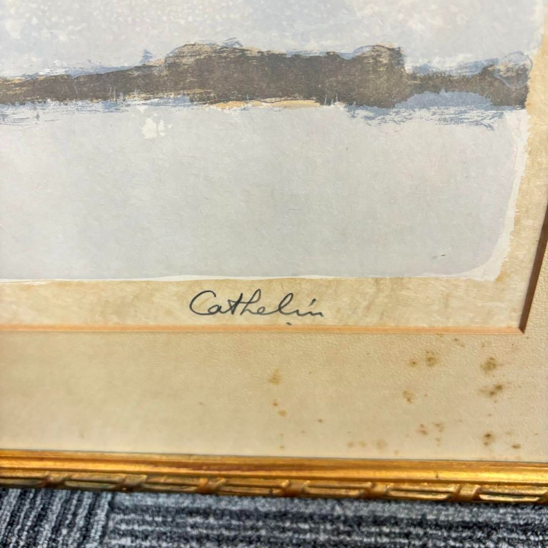 ベルナール カトラン リトグラフ １９７２年 赤と青のアネモネ 版画 WWW_IBETON_RU