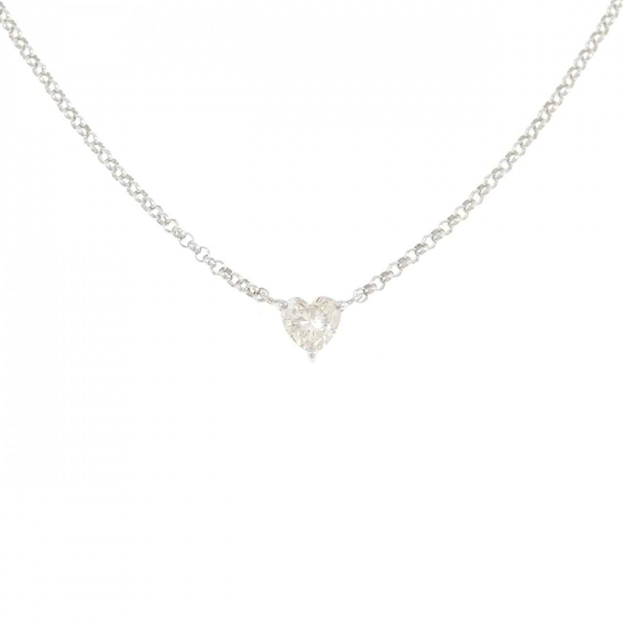 K18WG ハート ダイヤモンド ネックレス 0.32CT