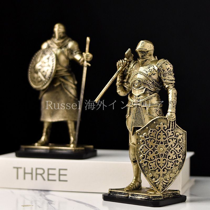 中世騎士ブロンズ像置物