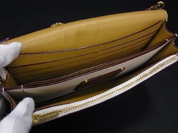 COACH メタルティーローズ 24909 レザー ショルダーバッグ