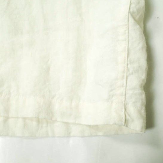 Sillage シラージ 日本製 Open Collar Shirt - Short Sleeve Linen リネンオープンカラーシャツ Free  Ivory 半袖 開襟 トップス bt1056 - メルカリ