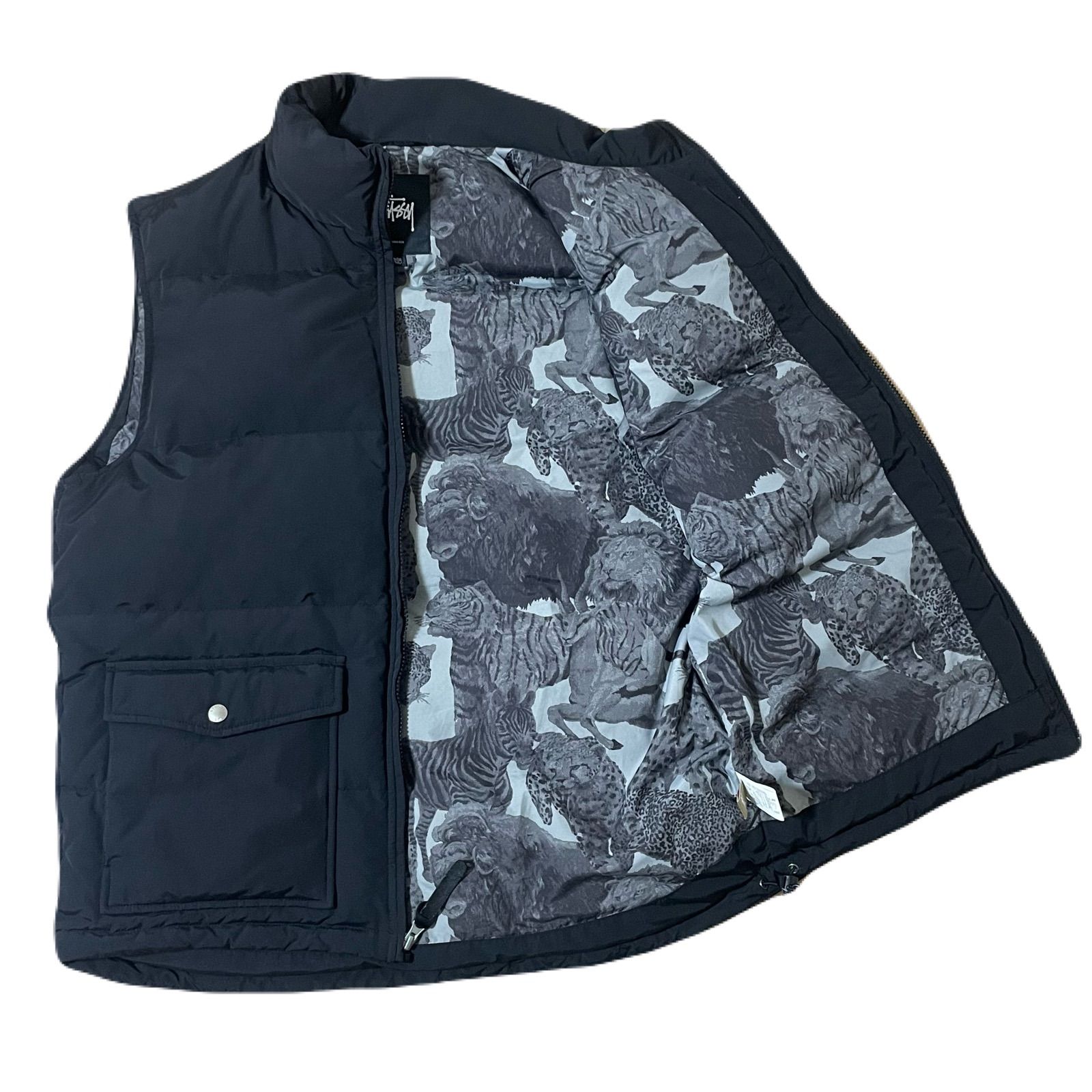 PenfieldペンフィールドStussyステューシーコラボ ダウンベスト M紺