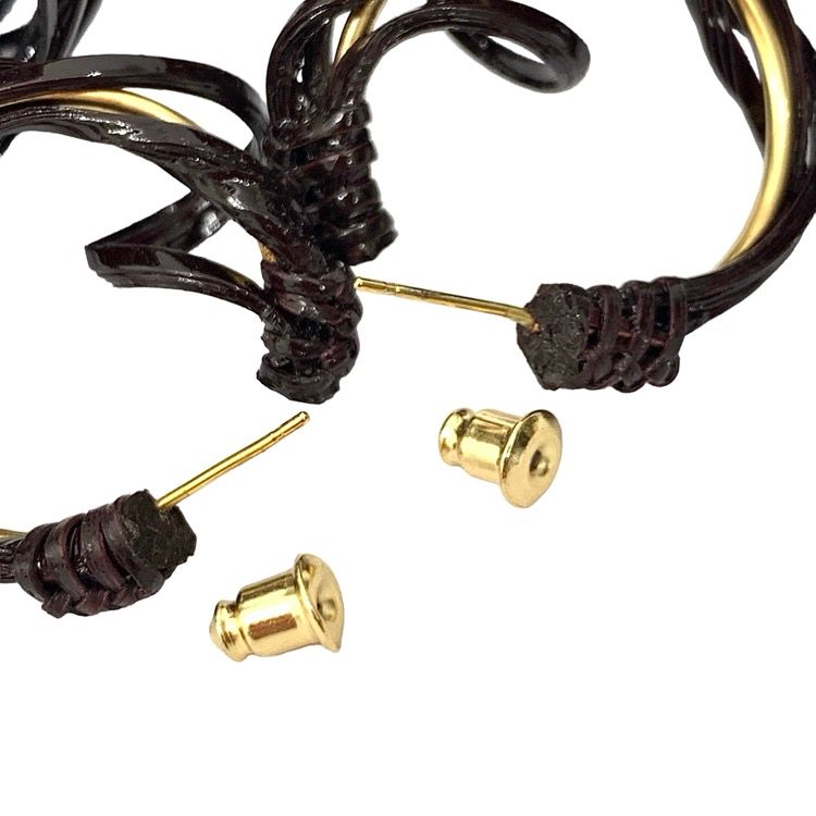 マメクロゴウチ Mame Kurogouchi ピアス 竹 フープ 23SS Mame Kurogouchi マメクロゴウチ Bamboo Bundled-Plait