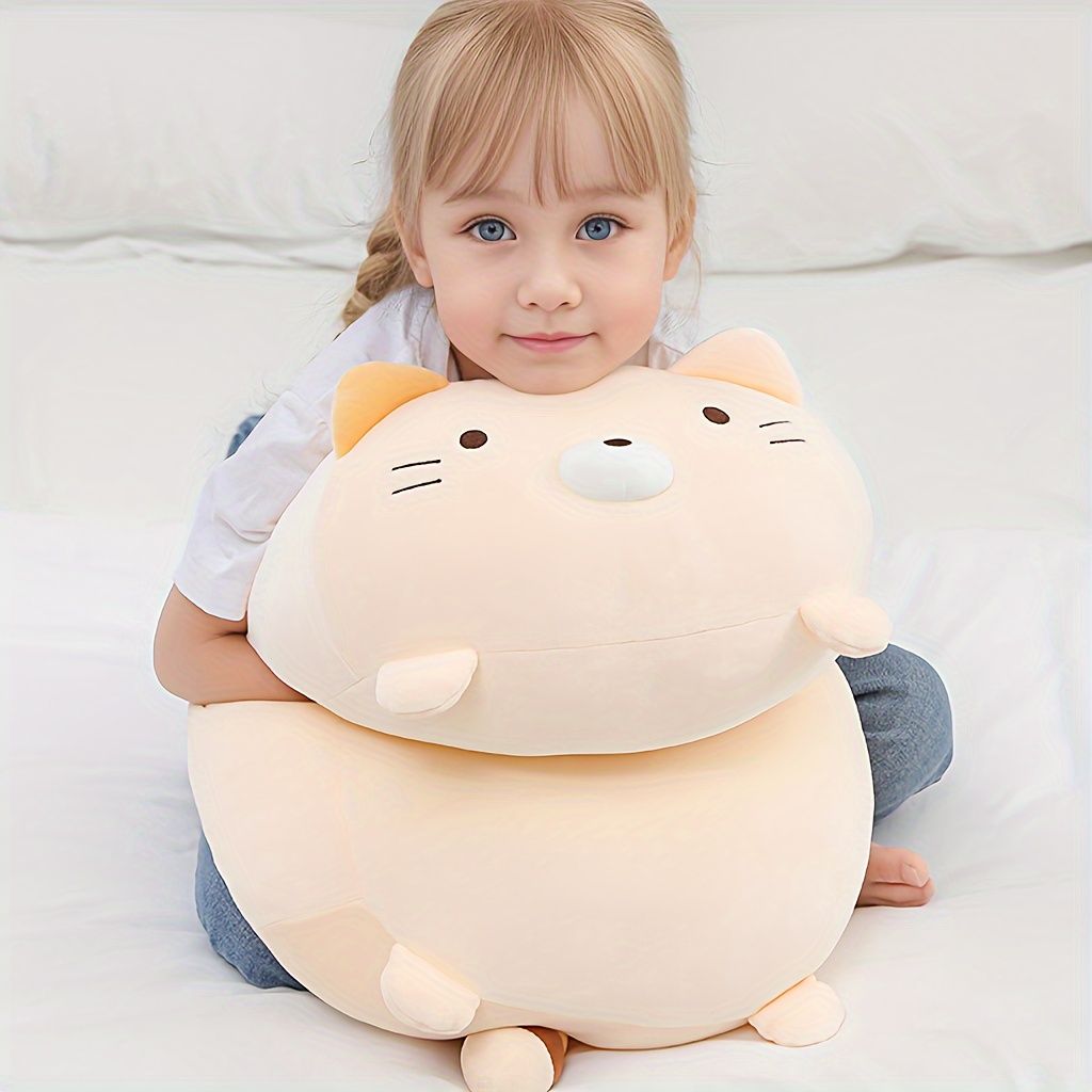 60.36cm かわいい大きな猫のぬいぐるみ ソフトハグクッション 大型太った猫のおもちゃ プラッシュ ギフト 子供向け 女の子・男の子 誕生日 イースター