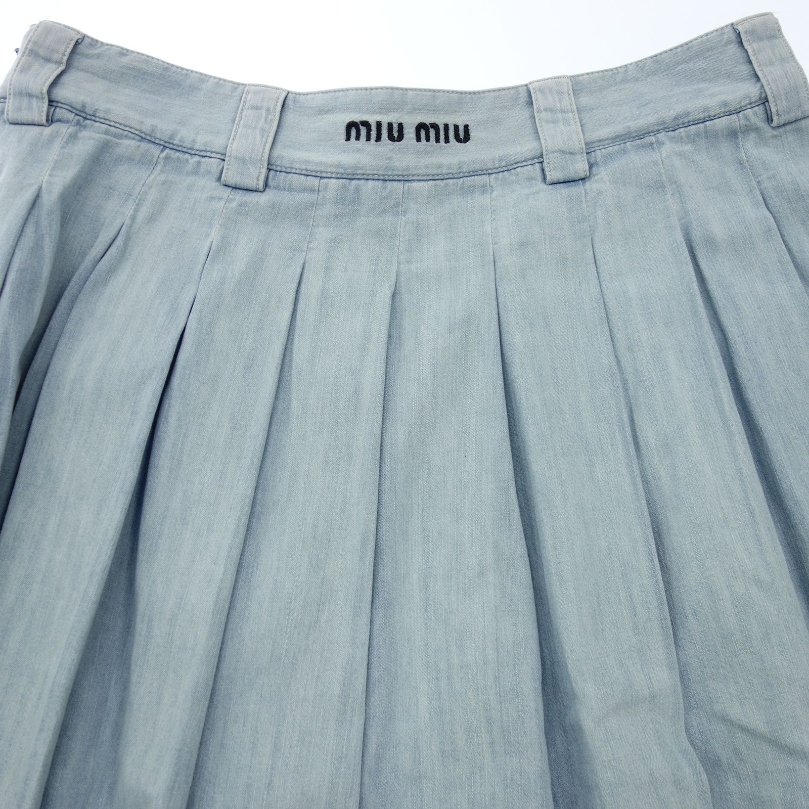 スカート デニム miu miu ブルー 42【AFB26】 - electrabd.com