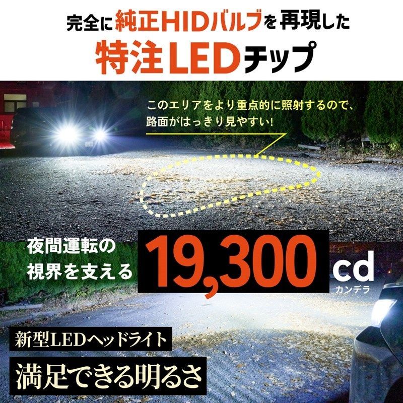 4200円OFF 純正HIDを爆光LED化に