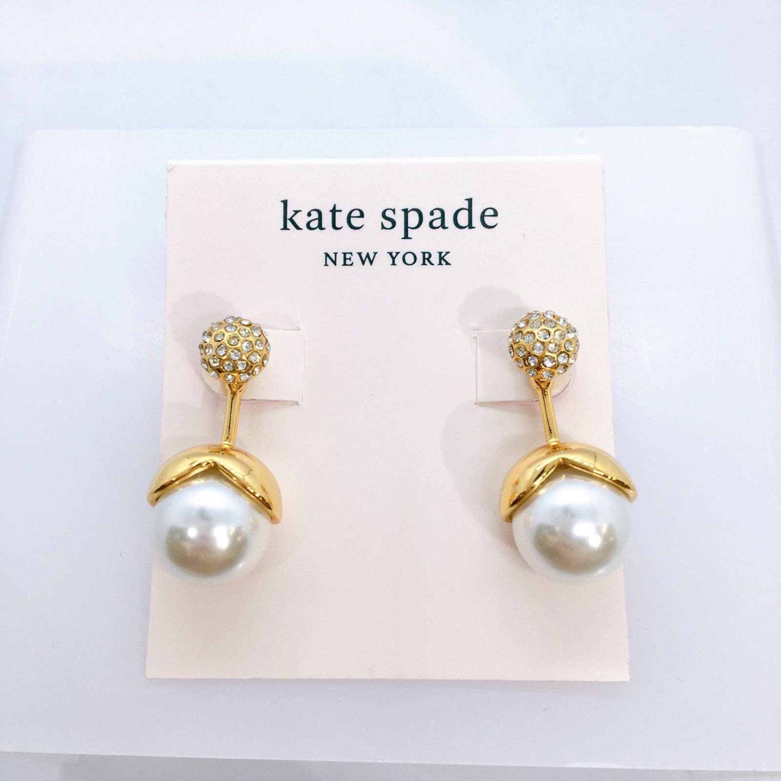 美品】kate spade New York ケイトスペードニューヨーク ピアス パール