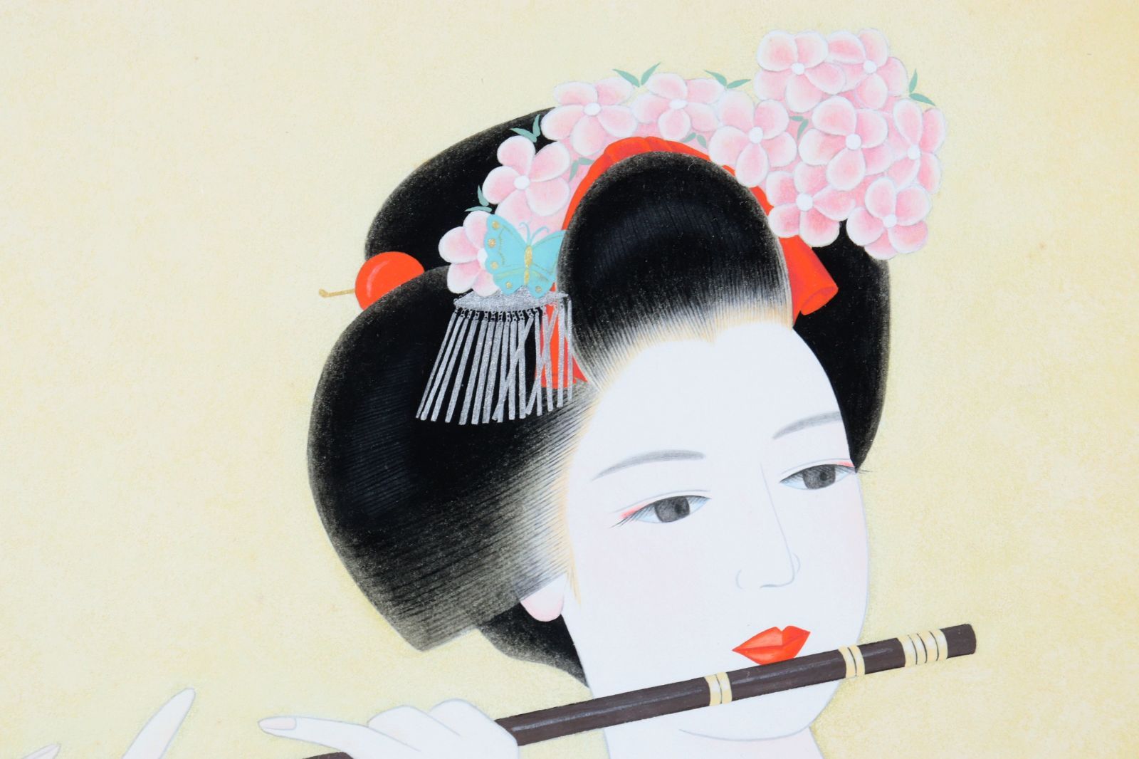 日本画　肉筆画　印あり 絵画 桜に瑠璃鳥 (三宅和光) 【肉筆】【桜絵】【日本画】【花