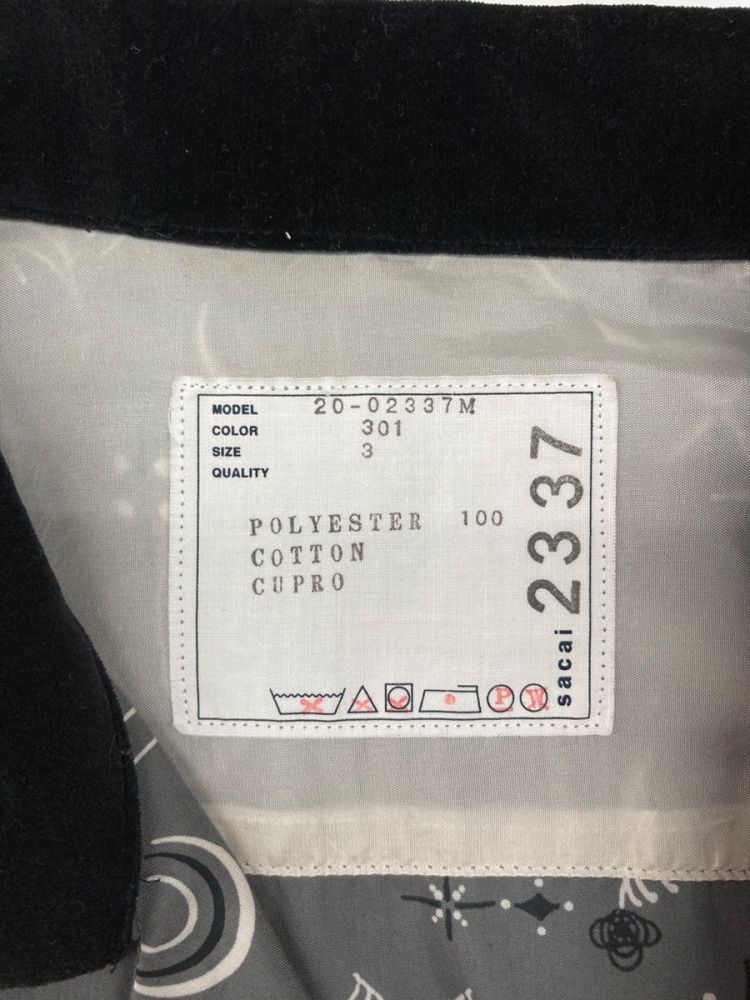 【美品】sacai × Dr.woo 半袖シャツ サイズ2 サカイ sacai 20SS × Dr Woo ドクター ウー Bandana Print Shirt
