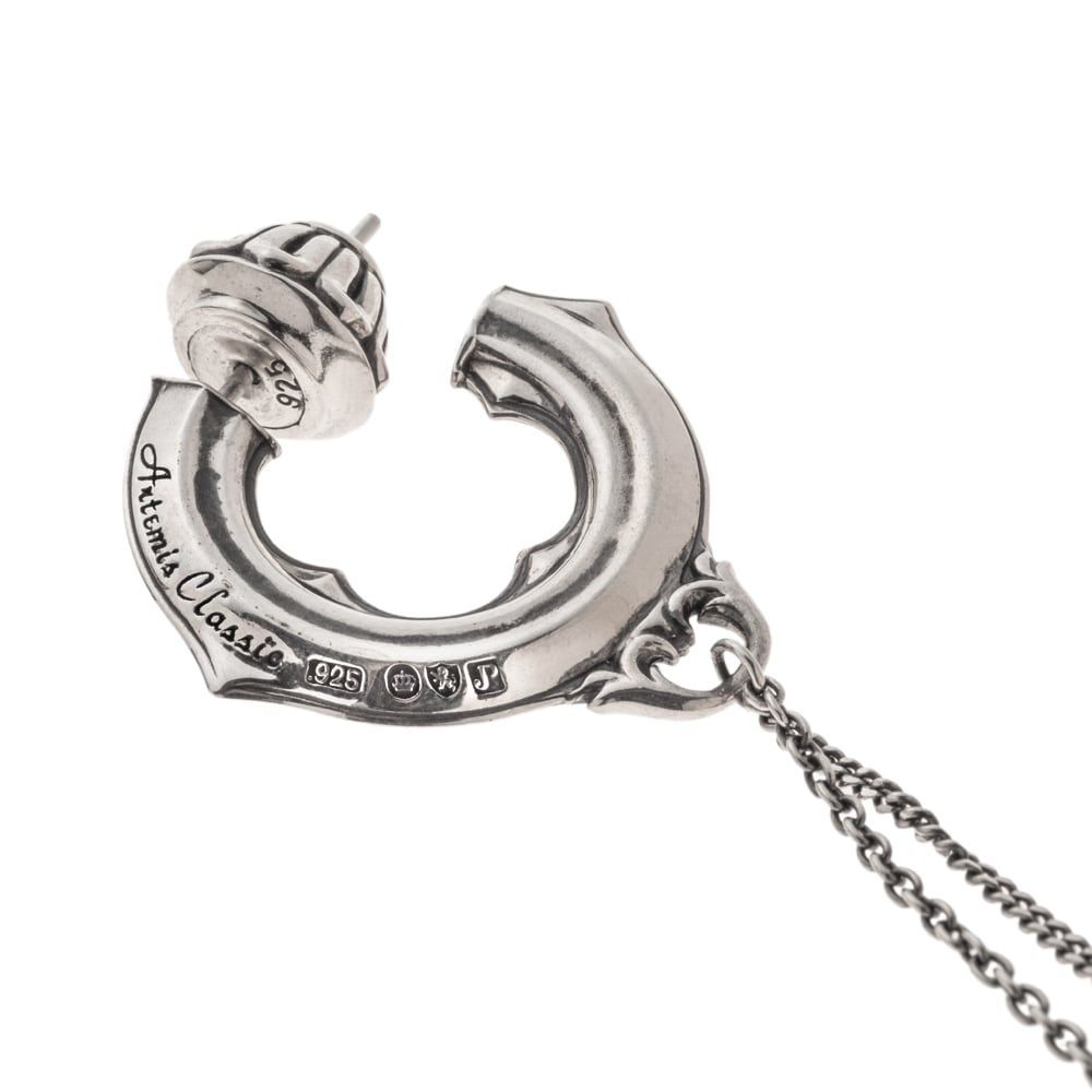 ダブルチェーンフープピアス