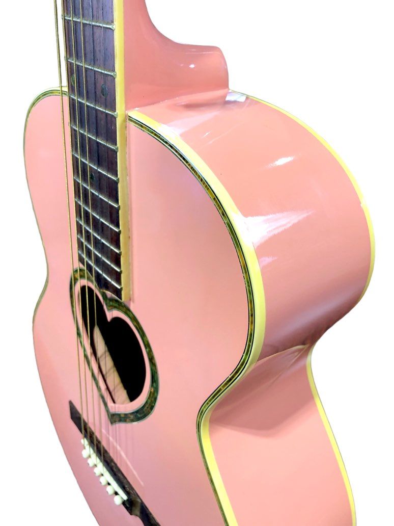 【良品】JJ Heart JJC-HRTKIT/PPK Acoustic Guitar アコースティックギター フォークギター ハート ピンク 弦楽器  希少（管理Ｈ番号209）