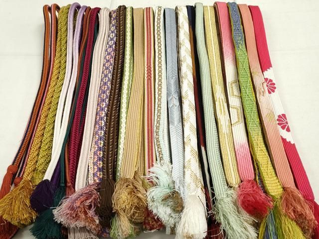 平和屋着物○和装小物 帯締め10本 奈良組 高麗組 京の組紐 手組紐 金糸  