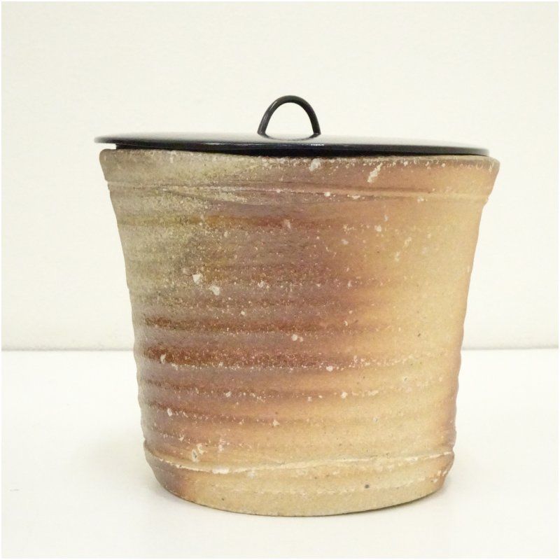 S798 水指 『焼〆 芋頭 水指』『中村道年』 共箱 茶道具 S798 水