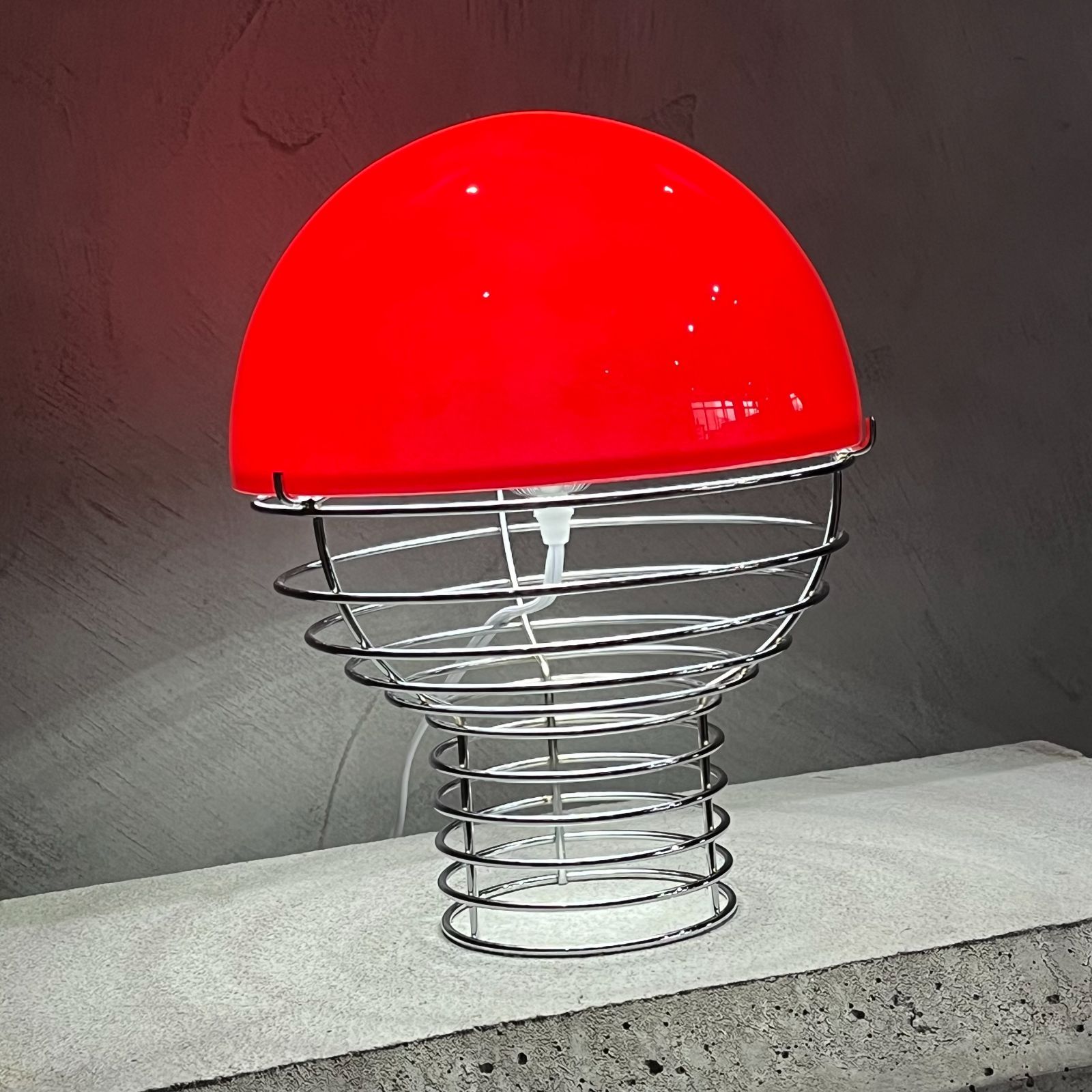 Wire Table Lamp White ワイヤーテーブルランプ オレンジ スペース