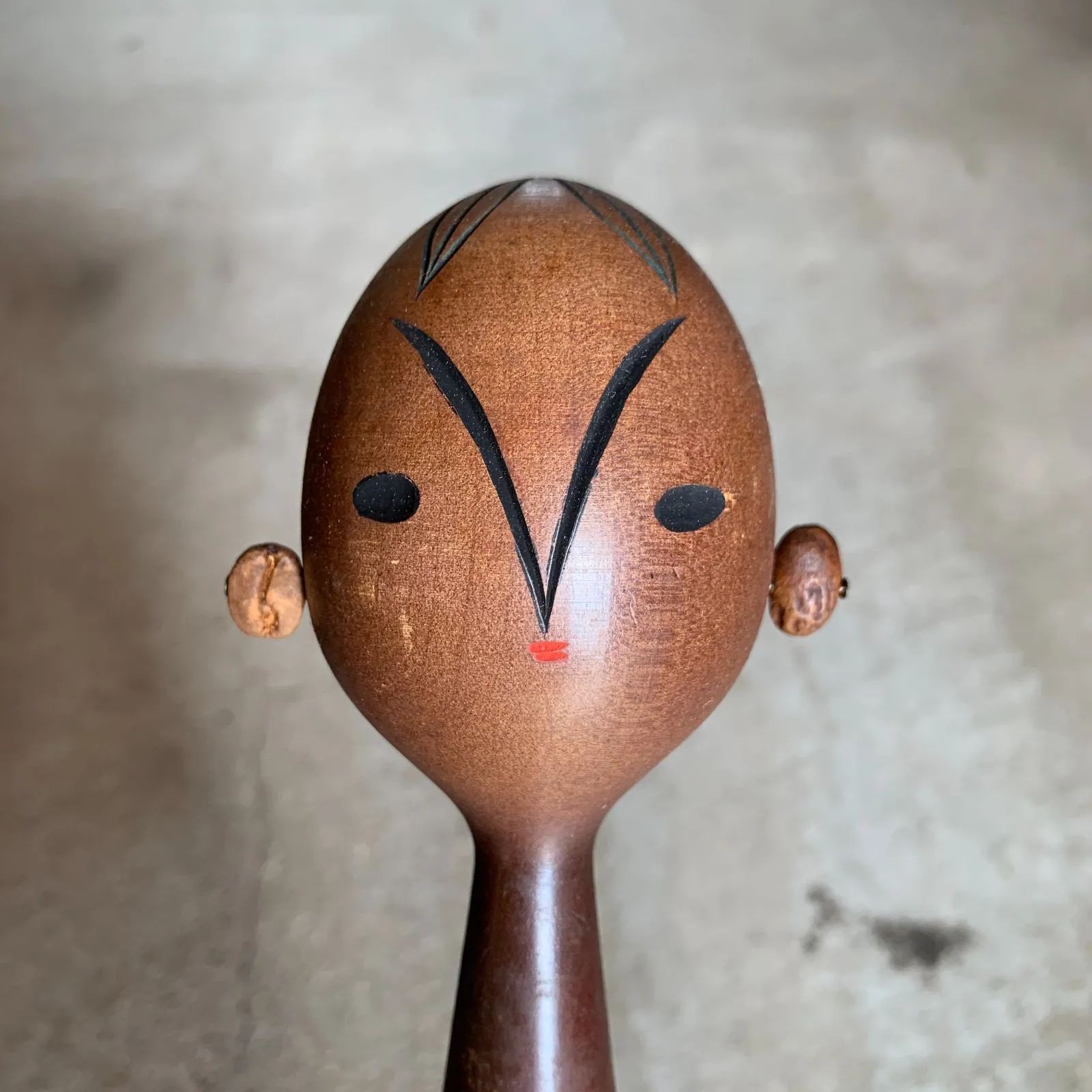 創作こけし 加藤周平作 黒人人形 珈琲豆 1960年代 民芸品 /HM-0106