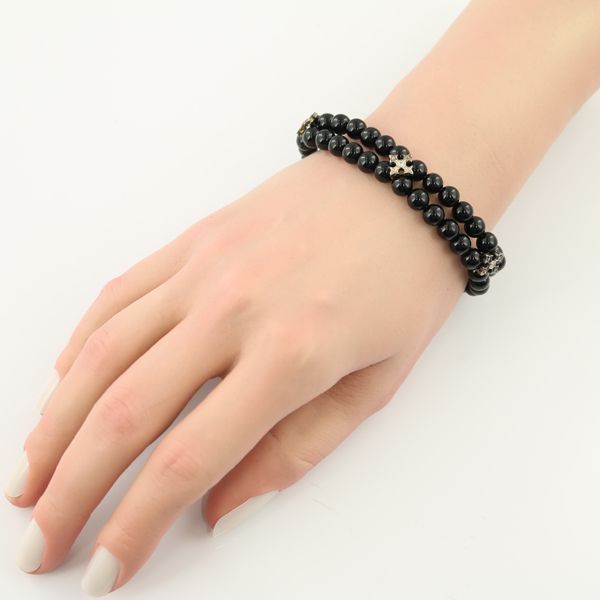 ローリーロドキン ブレスレット オニキス キュービックジルコニア