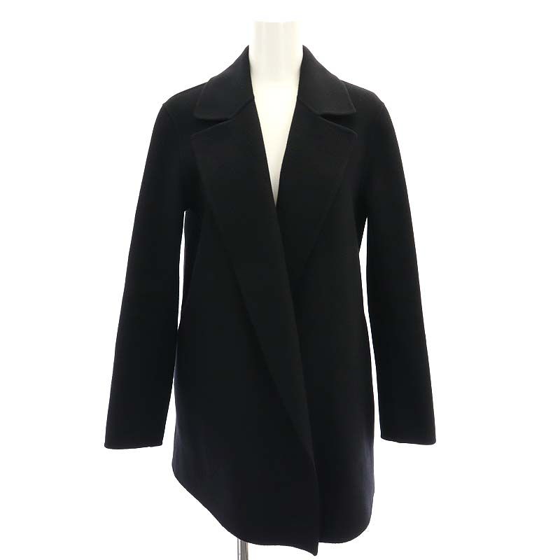 セオリー Luxe New Divide カシミヤ混 ショートコート ブラック