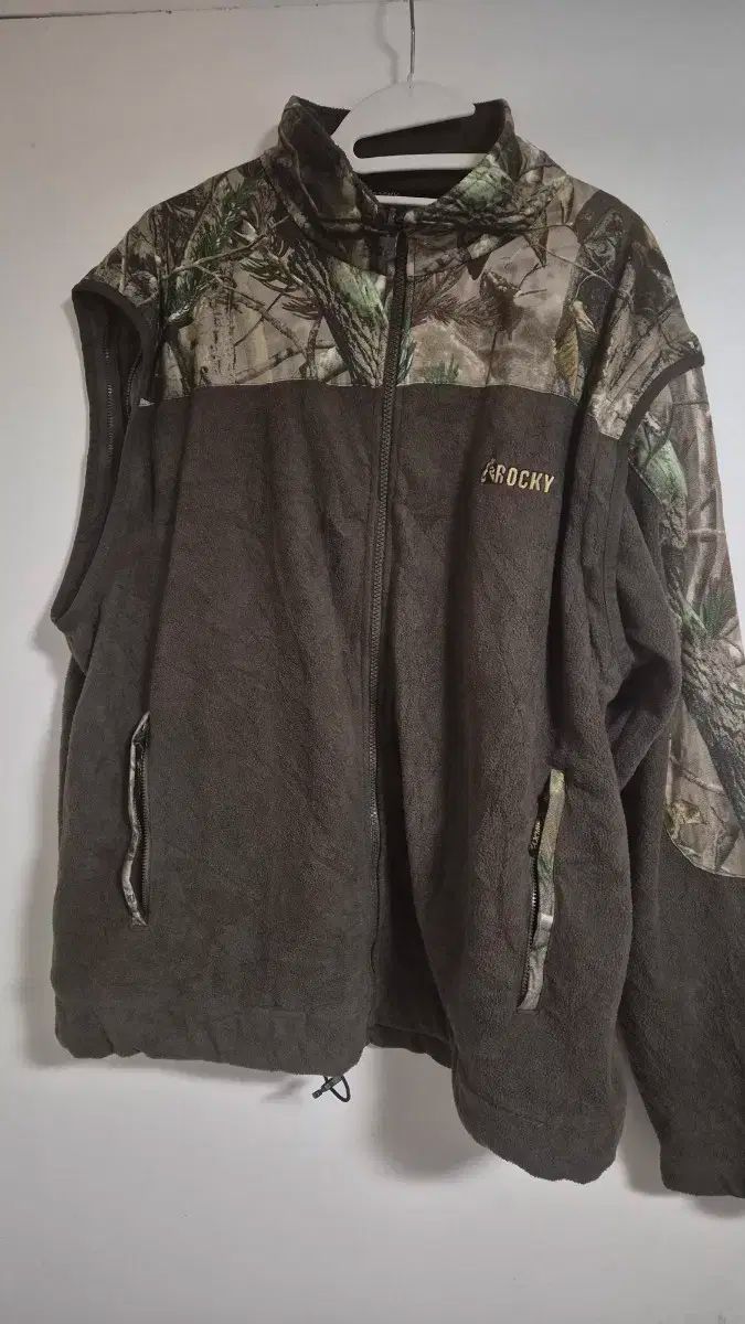 Rocky リアルツリー 茶色 フリース XXL