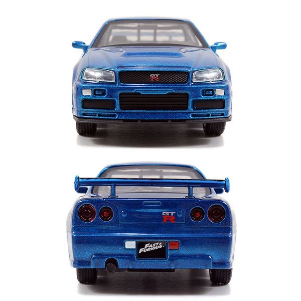 【新品】ワイルドスピード Jada Toys R34 GT-R ダイキャストカー Amazon | jada toys 1/24 FAST&FURIOUS ミニカーBRIAN'S NISSAN