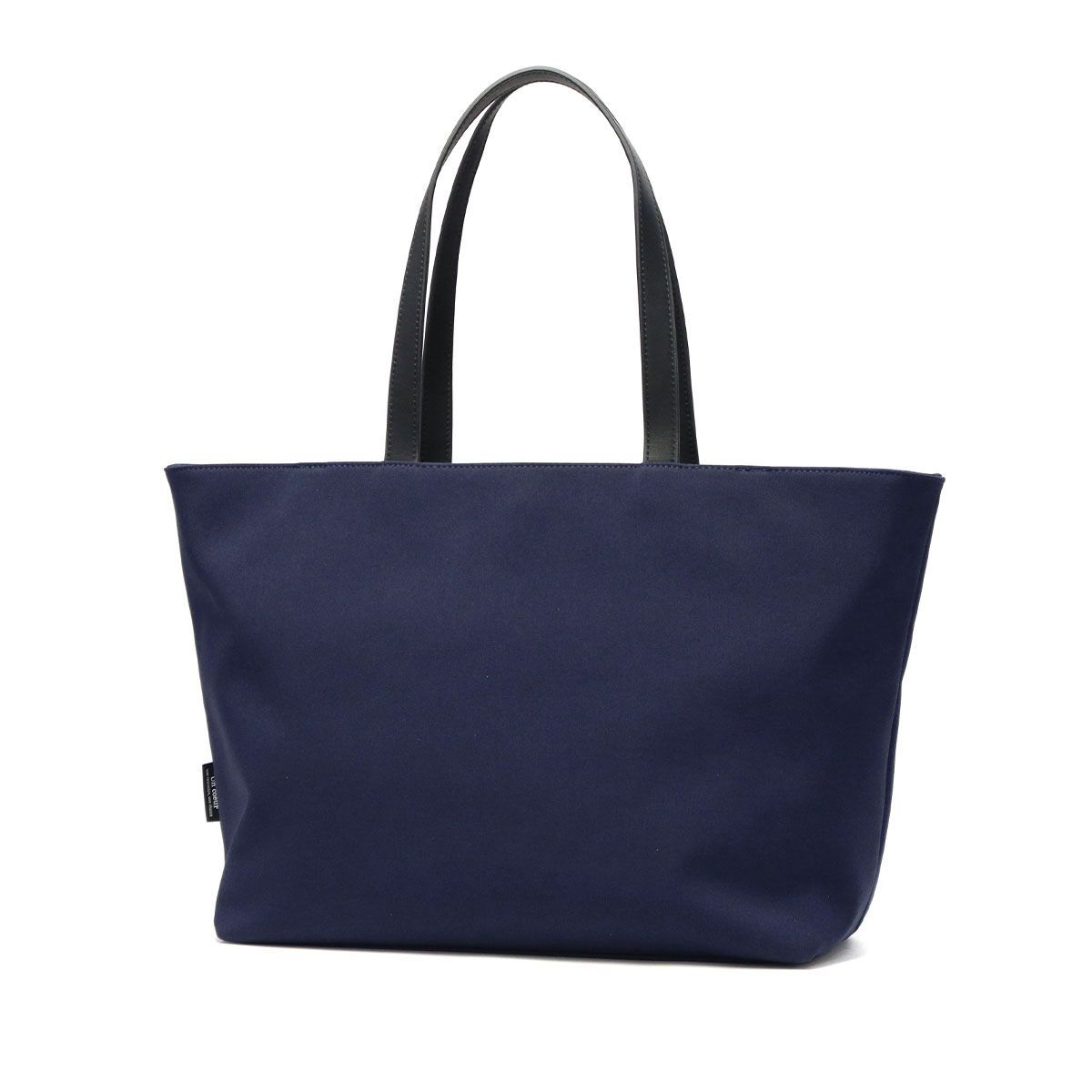 【T202-B】カジュアルトートバッグ(黒×青) : 和柄 青 唐草模様 トートバッグ 軽量 A4 大容量 かるい